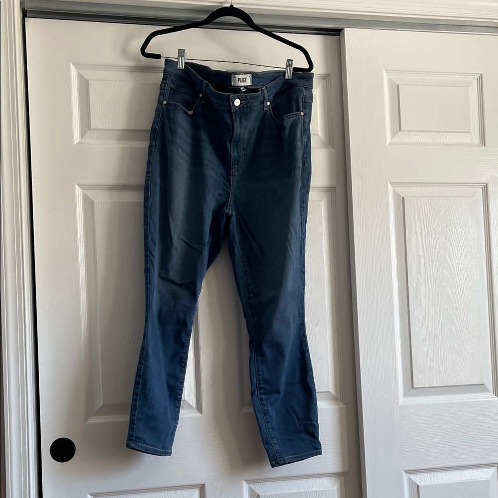 PAIGE Dark Blue Ankle Jeans
